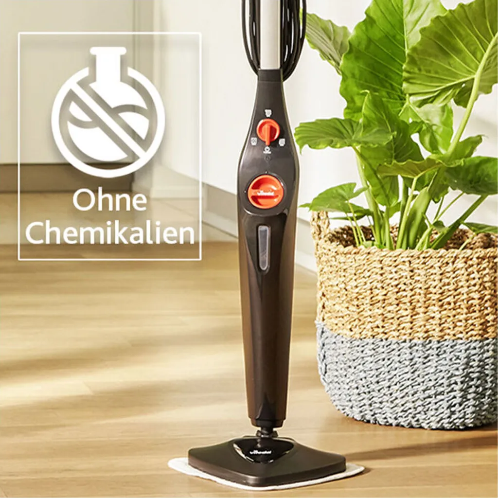 Vileda 168933 Steam PLUS Dampfreiniger Mit Mikrofaserbezug Plus PowerPad, Entfernt Bis Zu 99,9% Bakterien, Ohne Chemie, 3 Dampfeinstellungen, ECO-Verpackung – Bild 4