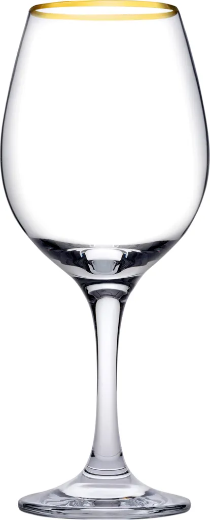 Weingläser Set Amber 6 Tlg. Mit Goldrand 365 Ml PASABAHCE – Bild 2