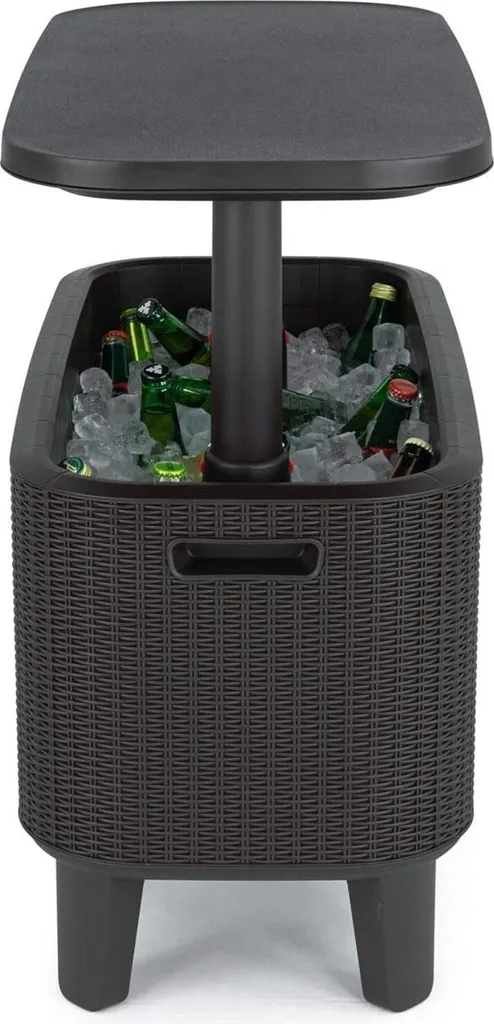 Keter Garden Bar 2in1 Tisch, Bar Mit Kühlbehälter Bevy Cool Bar Rattan – Bild 5