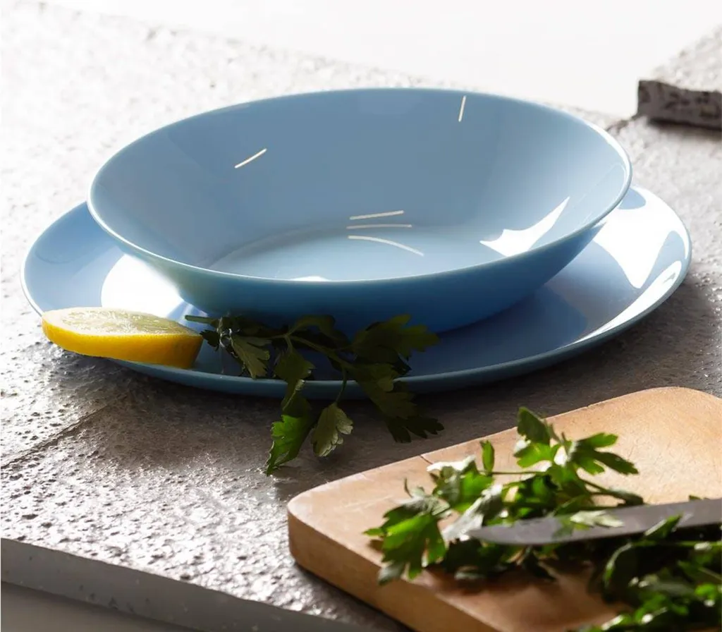 Tafelservice Diwali Light Blue Hellblau 18-teilig LUMINARC Hartglasgeschirr Geschirrset Tafelset Essservice Geschirr – Bild 7