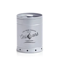 Zeller Present Vorratsdose Zwiebel Metall Ø 13,7 Cm H 18,4 Cm, Grau