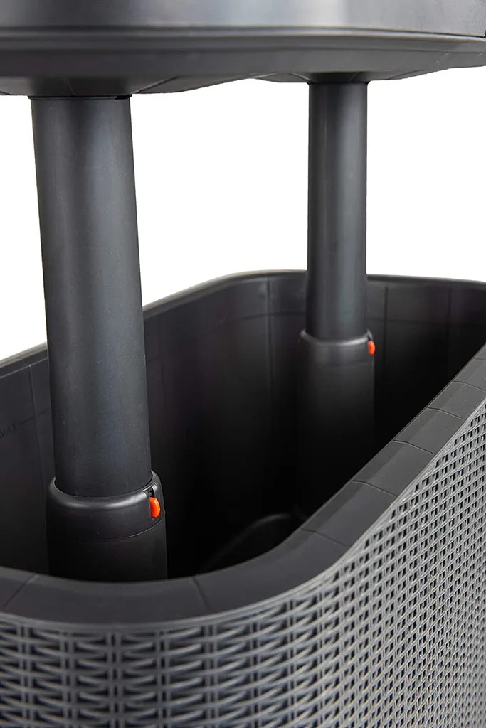 Keter Garden Bar 2in1 Tisch, Bar Mit Kühlbehälter Bevy Cool Bar Rattan – Bild 7