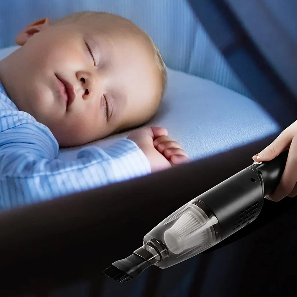 Mini Handstaubsauger Kabellos - Handstaubsauger Wiederaufladbar Tragbar , USB Staubsauger Für Auto, Tastatur, Tierhaare,Black – Bild 3