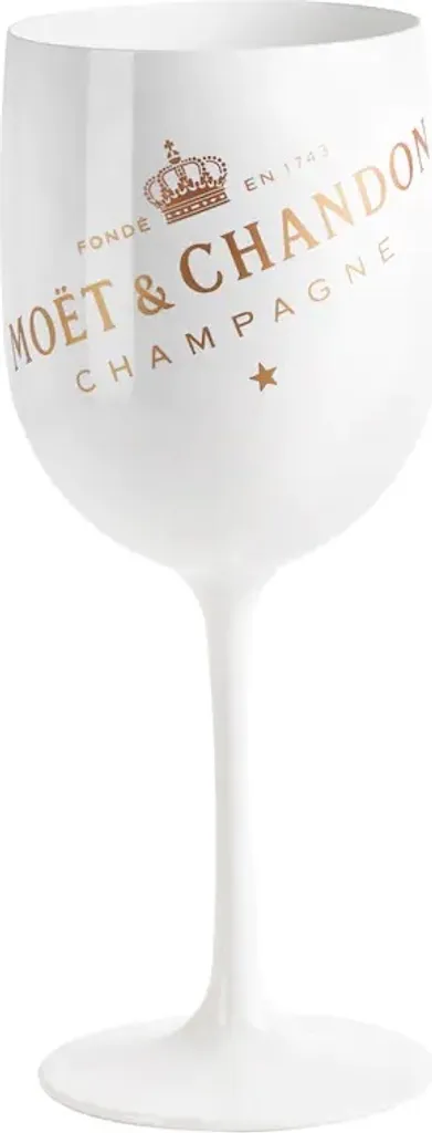 Original Moët & Chandon Acryl Champagnergläser Ice Imperial Weiß Inkl. Untersetzer – Bild 3