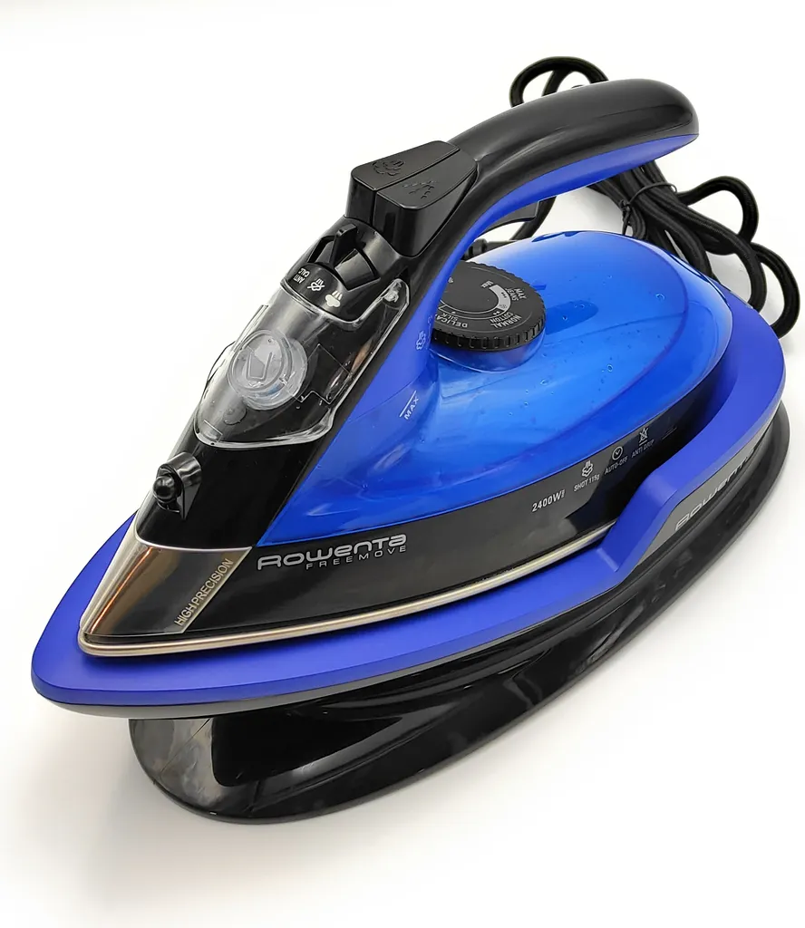 Rowenta DE5010 Dampfbügeleisen Ohne Schnur Mit Ladestation Blau Schwarz – Bild 3