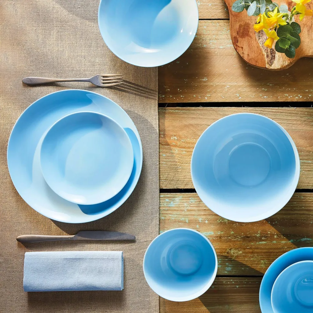 Tafelservice Diwali Light Blue Hellblau 18-teilig LUMINARC Hartglasgeschirr Geschirrset Tafelset Essservice Geschirr – Bild 8