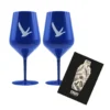 Grey Goose Vodka 2er Set Kelch/Glas Kunststoff Acryl Stielglas 2 Stück In Blau