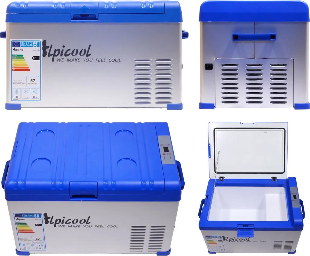 Compass 07090 - Kühlbox ALPICOOL Mit Kompressor 30l 230/24/12V -20°C BLAU – Bild 2